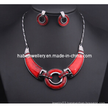 Big Red Ring Necklace Set/Fashion Jewelry Set (XJW13208)